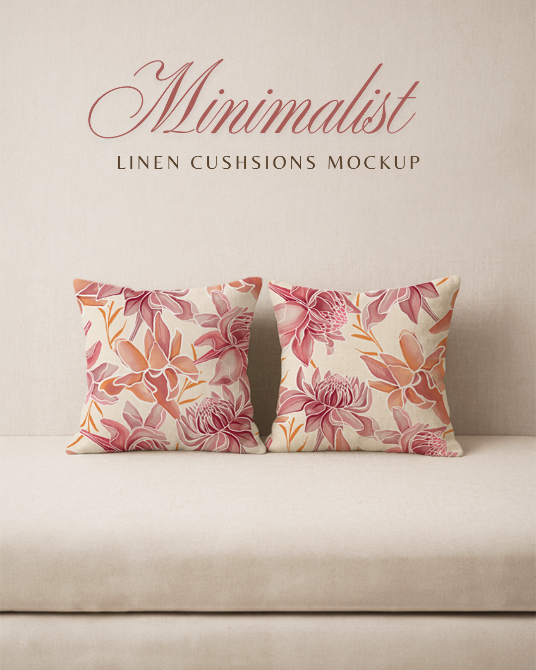 Minimalist 2x Cushion Mockup Pack