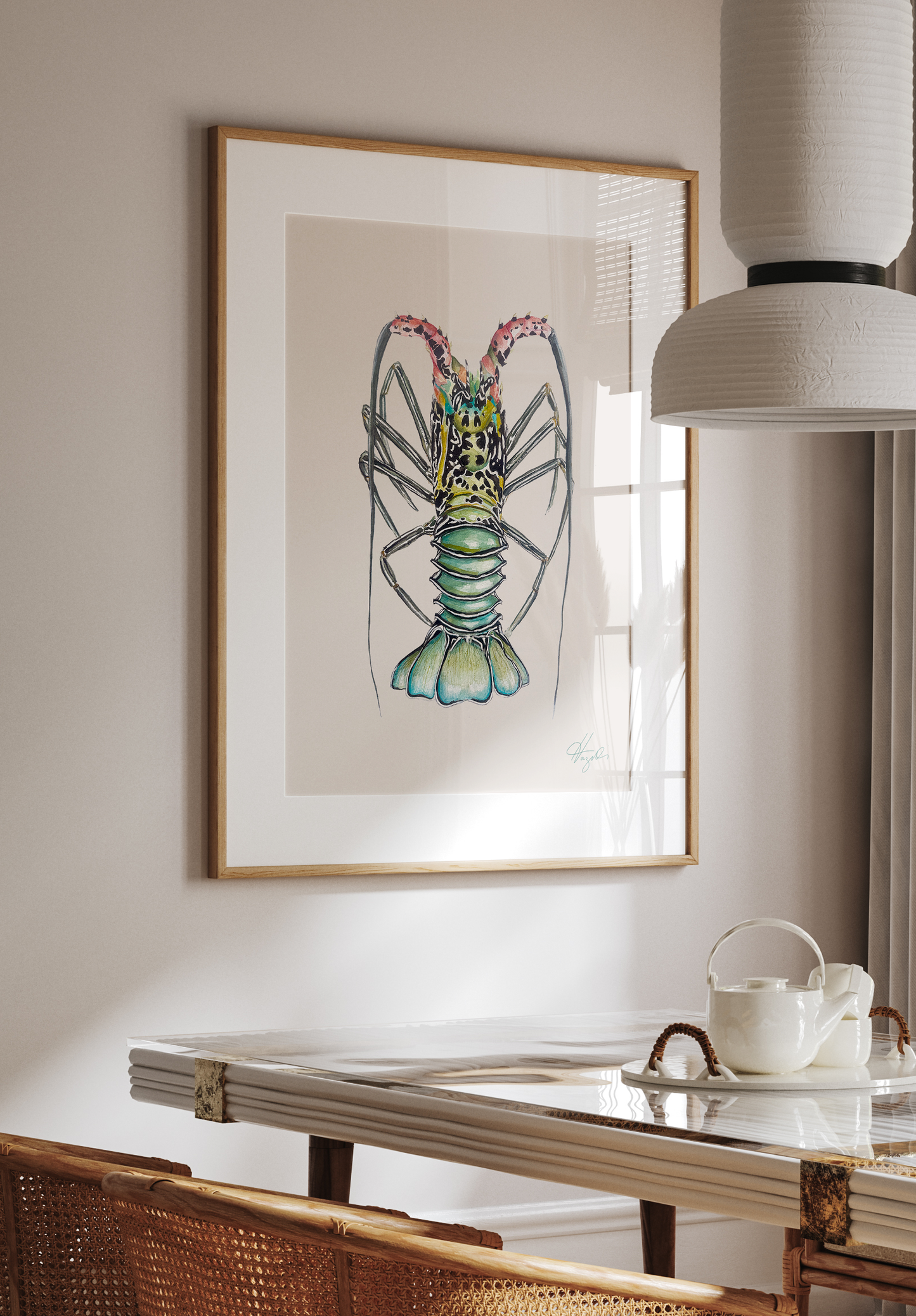 Tropical Watercolour Crayfish 3.0