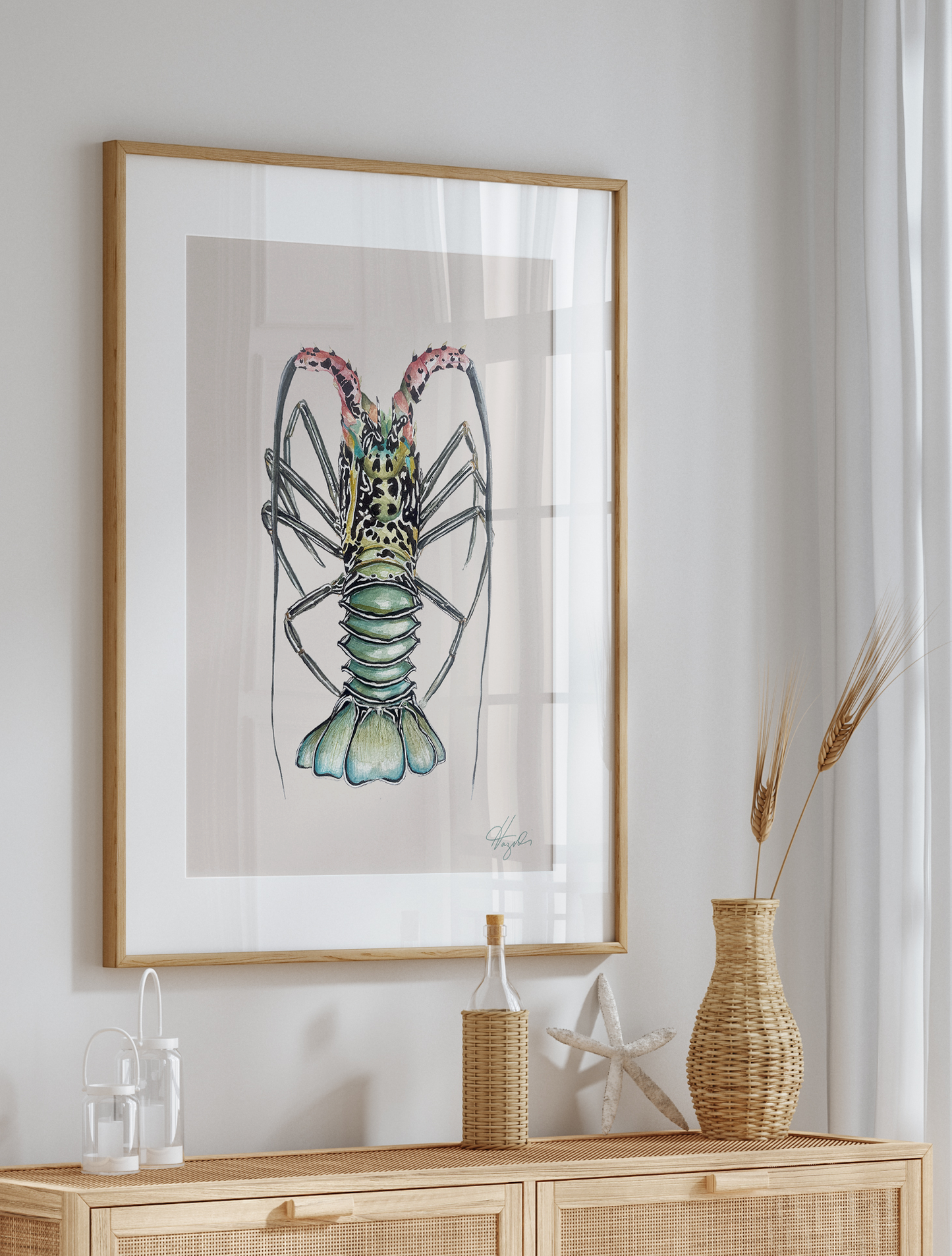 Tropical Watercolour Crayfish 3.0