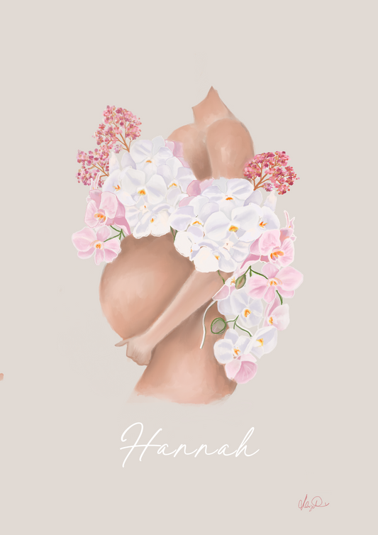 Personalised Faceless Maternity Portrait