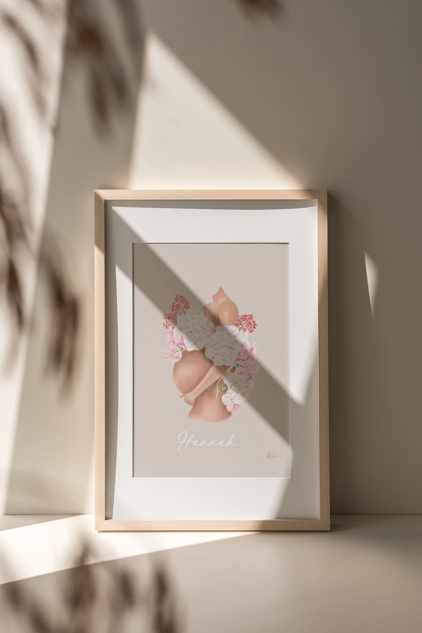 Personalised Faceless Maternity Portrait