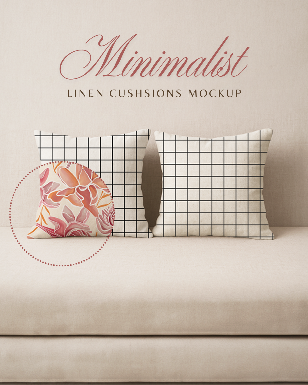 Minimalist 2x Cushion Mockup Pack