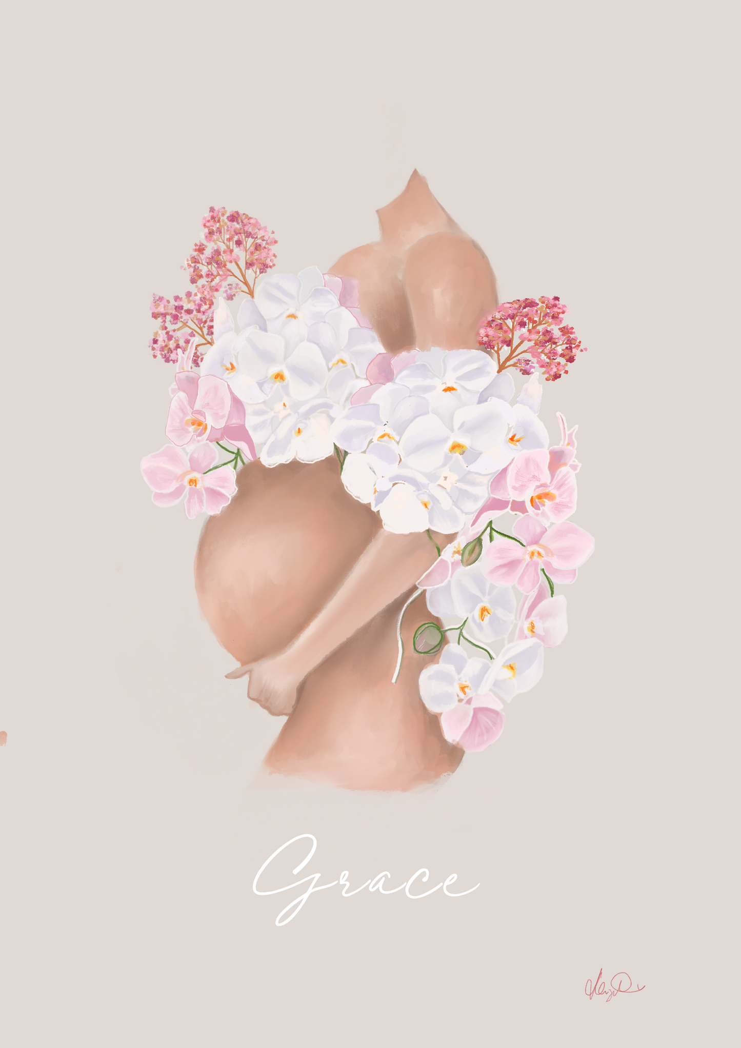 Personalised Faceless Maternity Portrait