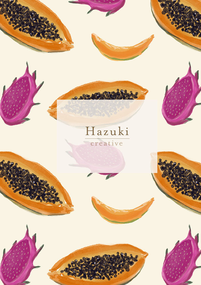 Papaya, Dragonfruit & Melon